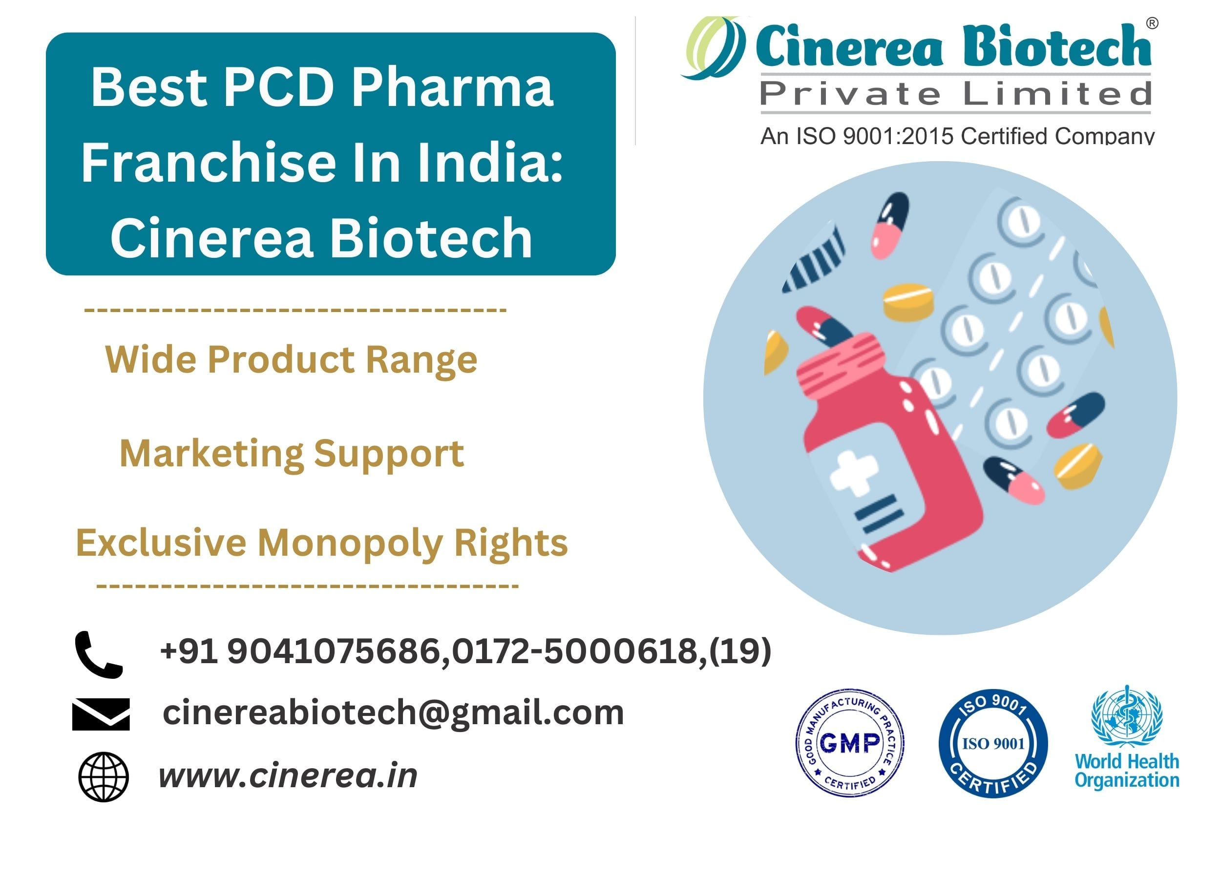 Best PCD Pharma Franchise In India: Cinerea Biotech